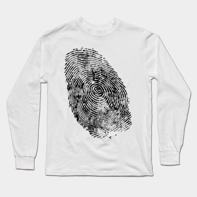 Fingerprint Long Sleeve T-Shirt by RosaliArt